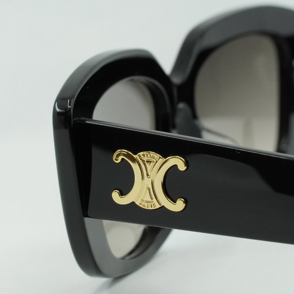 ? NEW CELINE CL40216U 01F TRIOMPHE  SHINY BLACK BROWN GRADIENT SUNGLASSES main image 14